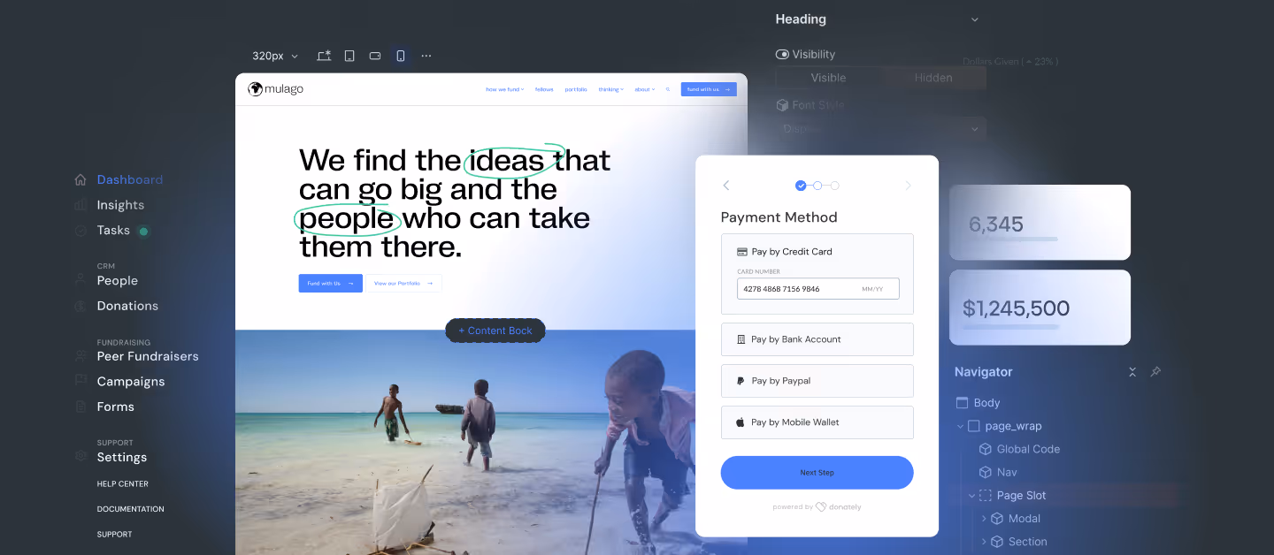 Habitat — a fundraising-first nonprofit website ecosystem